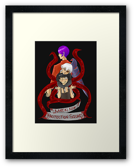 "kaneki Protection Squad" Framed Prints By Cute-neko - Picture Frame (443x550), Png Download
