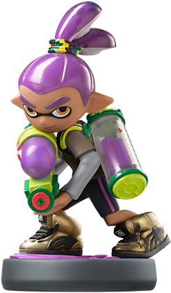 Amiibo Fond D'écran Entitled Inkling Boy Amiibo - Inkling Boy Amiibo Purple (500x537), Png Download