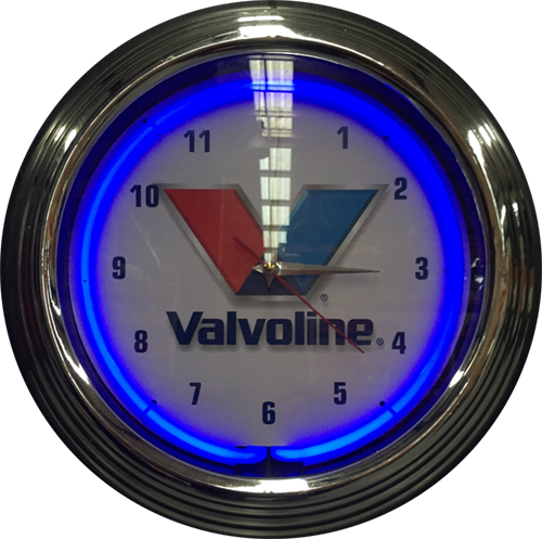 Valvoline Neon Clock - Cabin Air Filter Valvoline E1ac1025 (500x497), Png Download