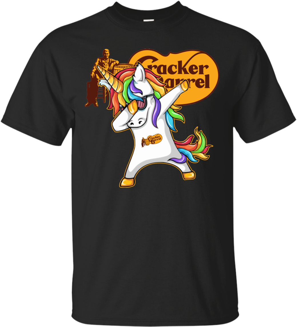 Unicorn Dabbing Shirt, Hoodie, Tank - Cracker Barrel Dabbing Unicorn (1155x1155), Png Download