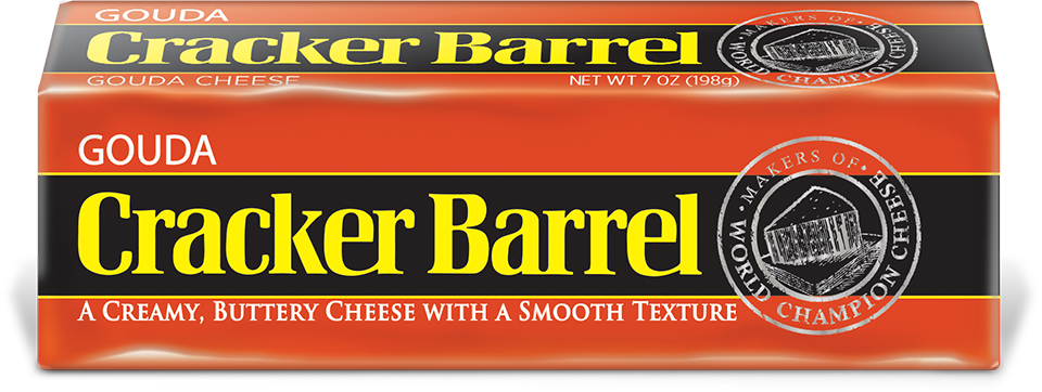 Products Block Marbled Sharp Cheddar - Cracker Barrel Gouda Cheese (960x362), Png Download