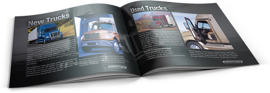 Freightliner Brochure Mockup - Brochure (900x311), Png Download