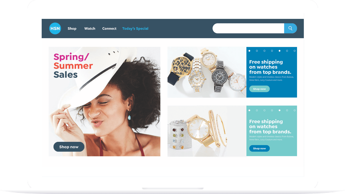 We Updated Hsn's Brand In A Bold Way To Attract The - Website (1424x802), Png Download