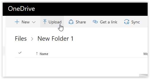 New Folder Upload Button In Onedrive - Onedrive (507x270), Png Download