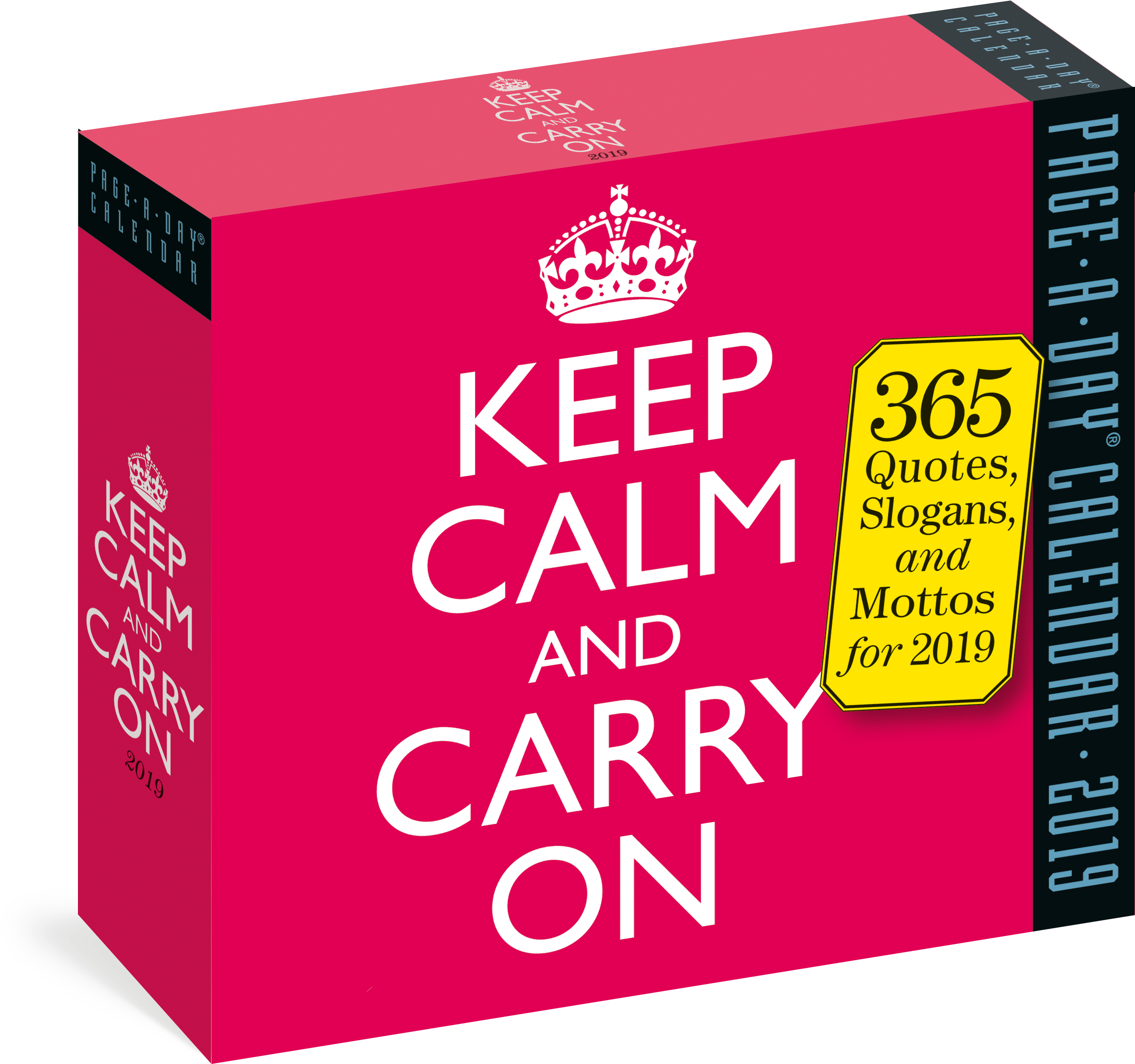 Keep Calm And Carry On Page A Day Calendar - Keep Calm And Carry (3075x2775), Png Download