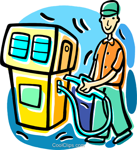 Gas Station Fill-up Royalty Free Vector Clip Art Illustration (438x480), Png Download
