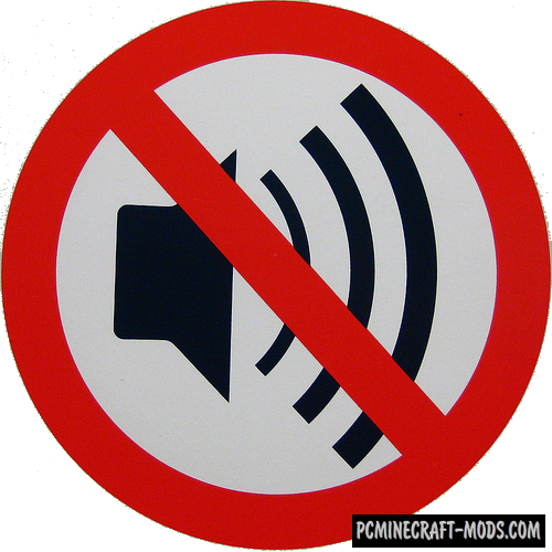 Soundless Background Mod For Minecraft - Sound Sign (500x500), Png Download