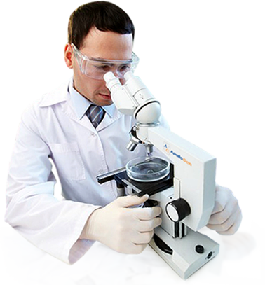 I'm A Health Care Provider Interested In Genetic Testing - Microscope With Doctor Png (378x407), Png Download