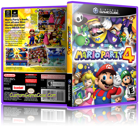 Mario Party 4 Front Cover - Mario Party 4 Gamecube (500x428), Png Download