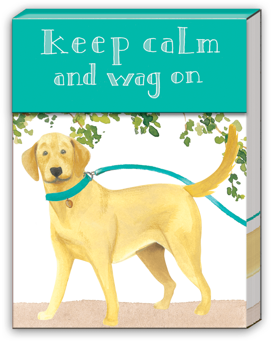 Keep Calm And Wag On Pocket Note Pad - Yellow Labrador Pocket Notepad By Punch Studio (1200x1200), Png Download