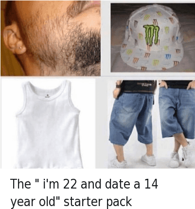 The I'm 22 And Date A 14 Year Old Starter Pack The - Date A 14 Year Old Starter Pack (400x442), Png Download