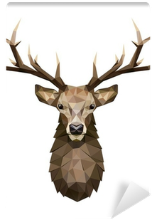 Deer Polygonal Illustration - Naklejki Na Ścianę Jeleń (400x400), Png Download