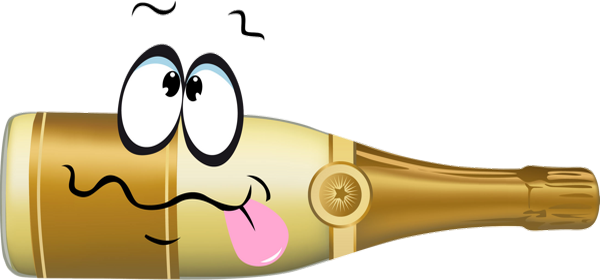 Bouteille De Champagne Clipart Bebida Cartoon Png - Bouteille De Champagne Clipart (600x280), Png Download