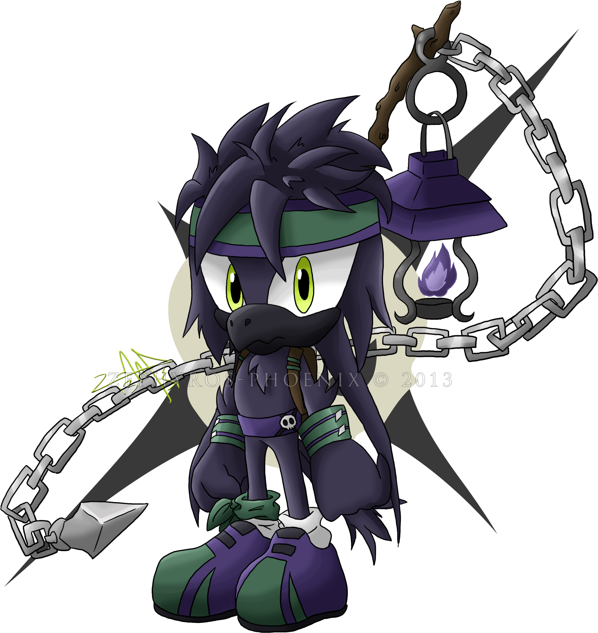 Corvus The Crow - Mobian Crow (1960x2072), Png Download