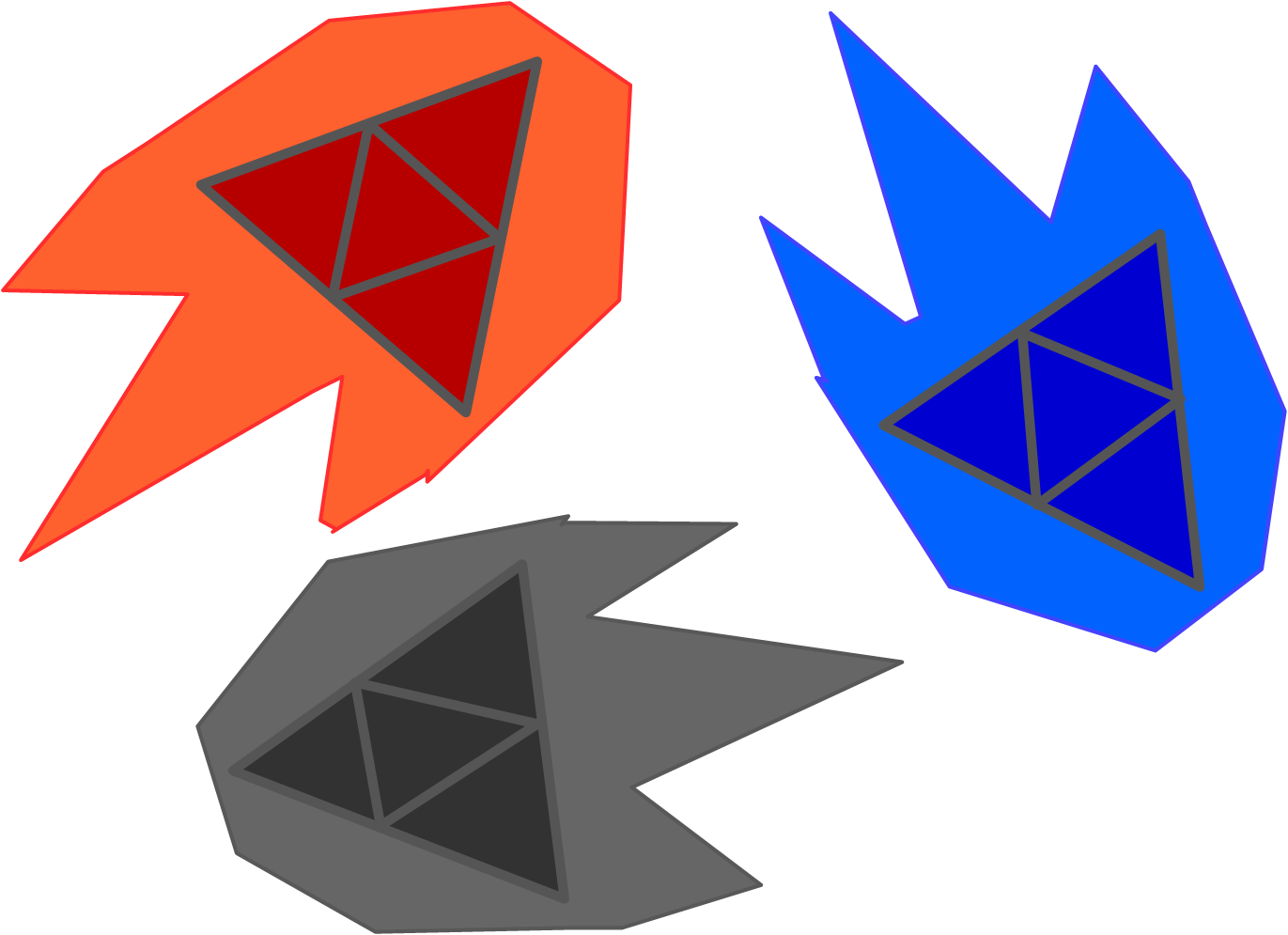 Ranged Drones - Triangle (1371x995), Png Download