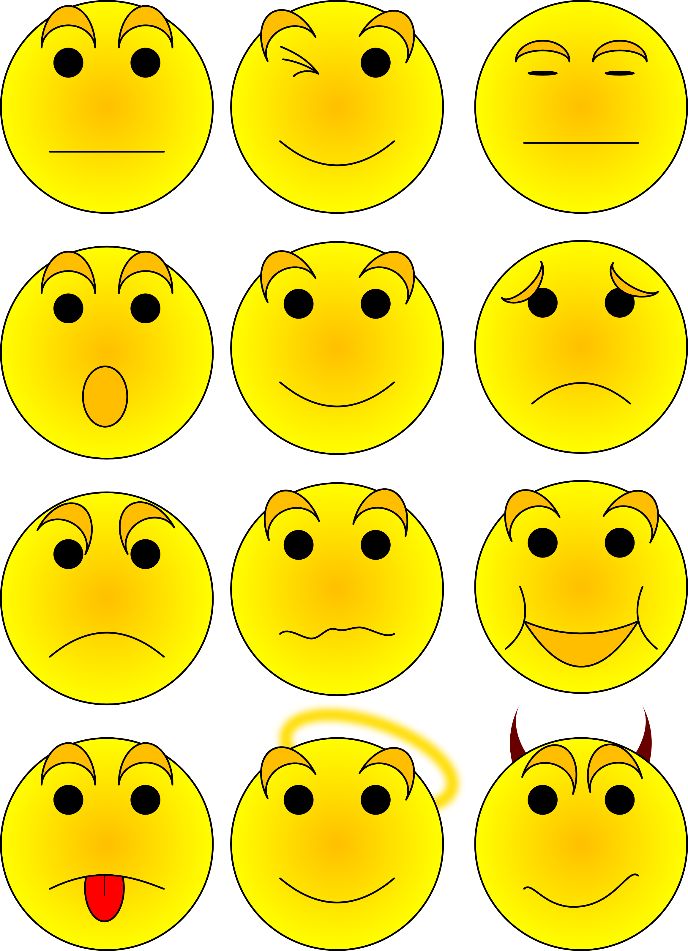 Jpgpngsvg - Free Facial Expressions Clipart (2316x3200), Png Download