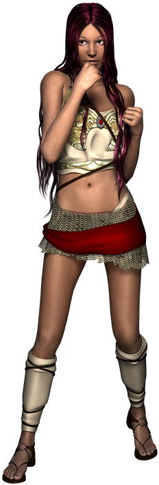 Girl, Woman, Warrior, Elven, 3d, Transparent Background - Woman Warrior (556x720), Png Download