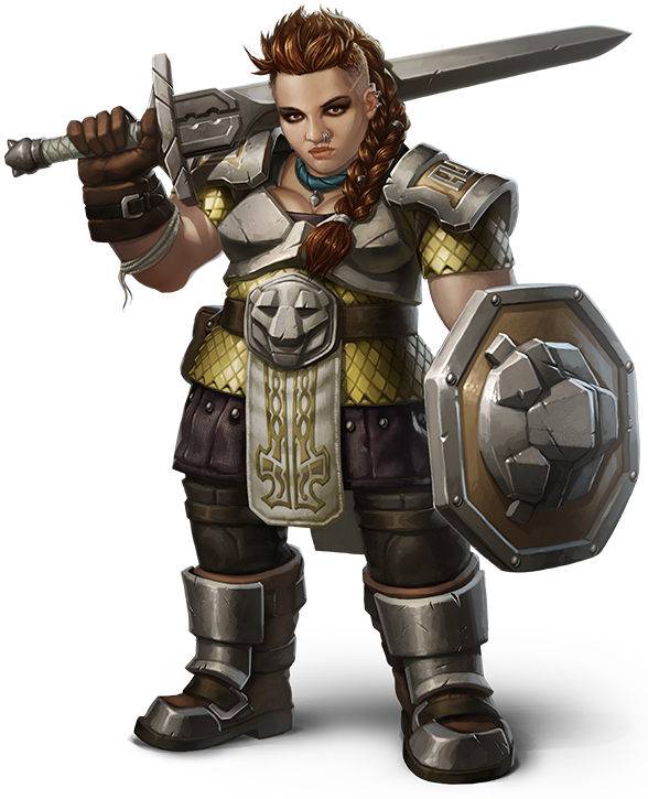 View Samegoogleiqdbsaucenao Female Dwarf Warrior , - Female Dwarf Fighter (588x725), Png Download