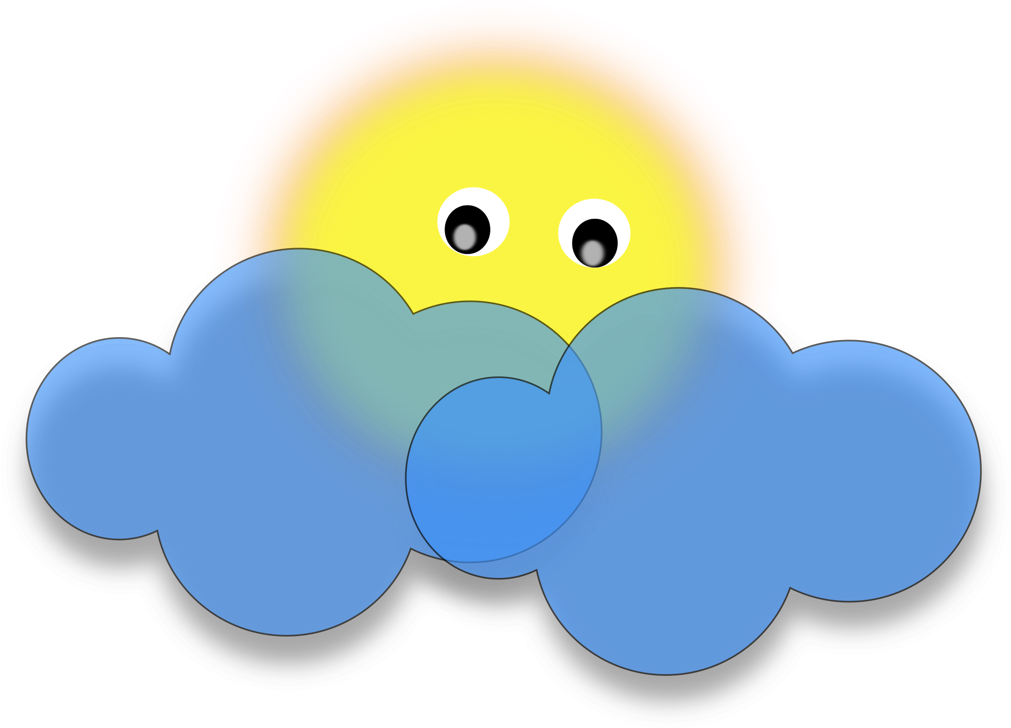 Sun In Clouds Clipart - Free Transparent PNG Download - PNGkey
