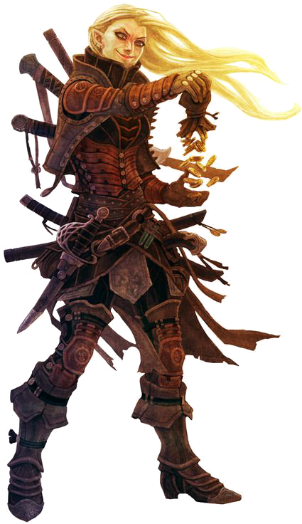 Female Thief Png Image - Rogue Elf Leather Armour (472x764), Png Download