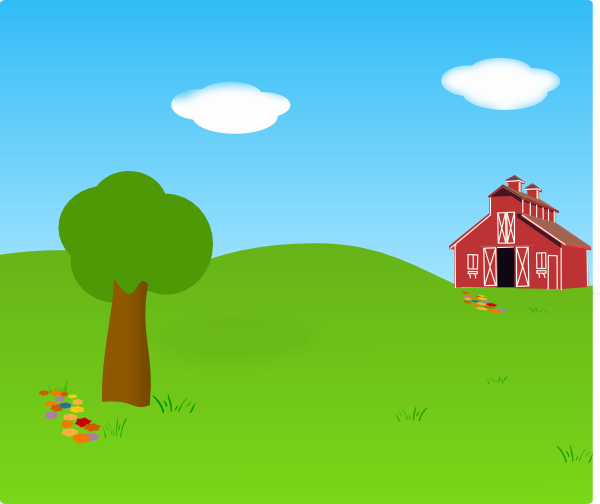 Farm Background Clip Art At Clker - Outside Clipart (600x504), Png Download