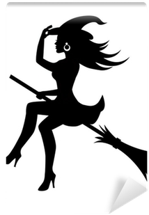 Witch On Broomstick (400x400), Png Download