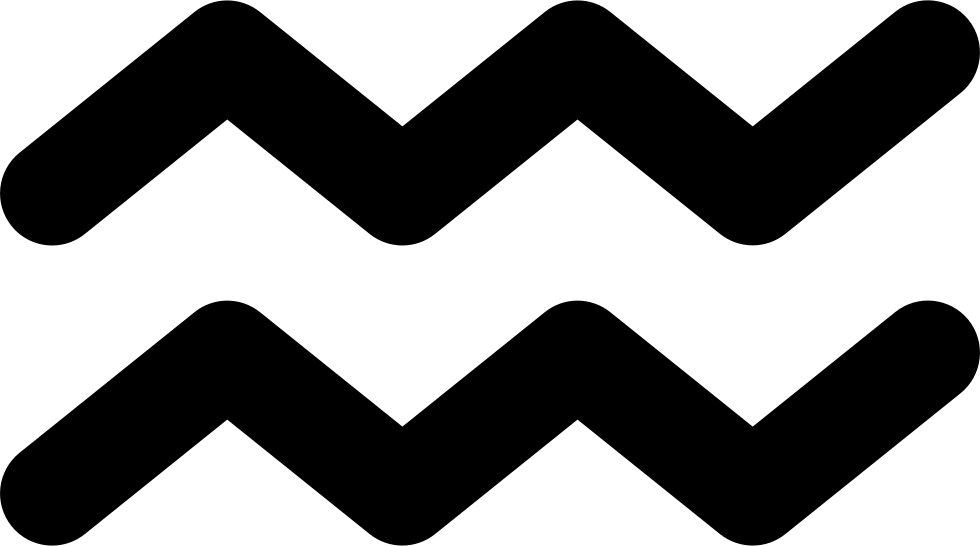 Aquarius Zig Zag Symbol (980x546), Png Download