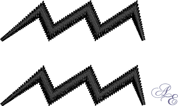 A Single Color Symbol For The Aquarius Zodiac Sign - Transparent Background Aquarius Symbol (722x361), Png Download