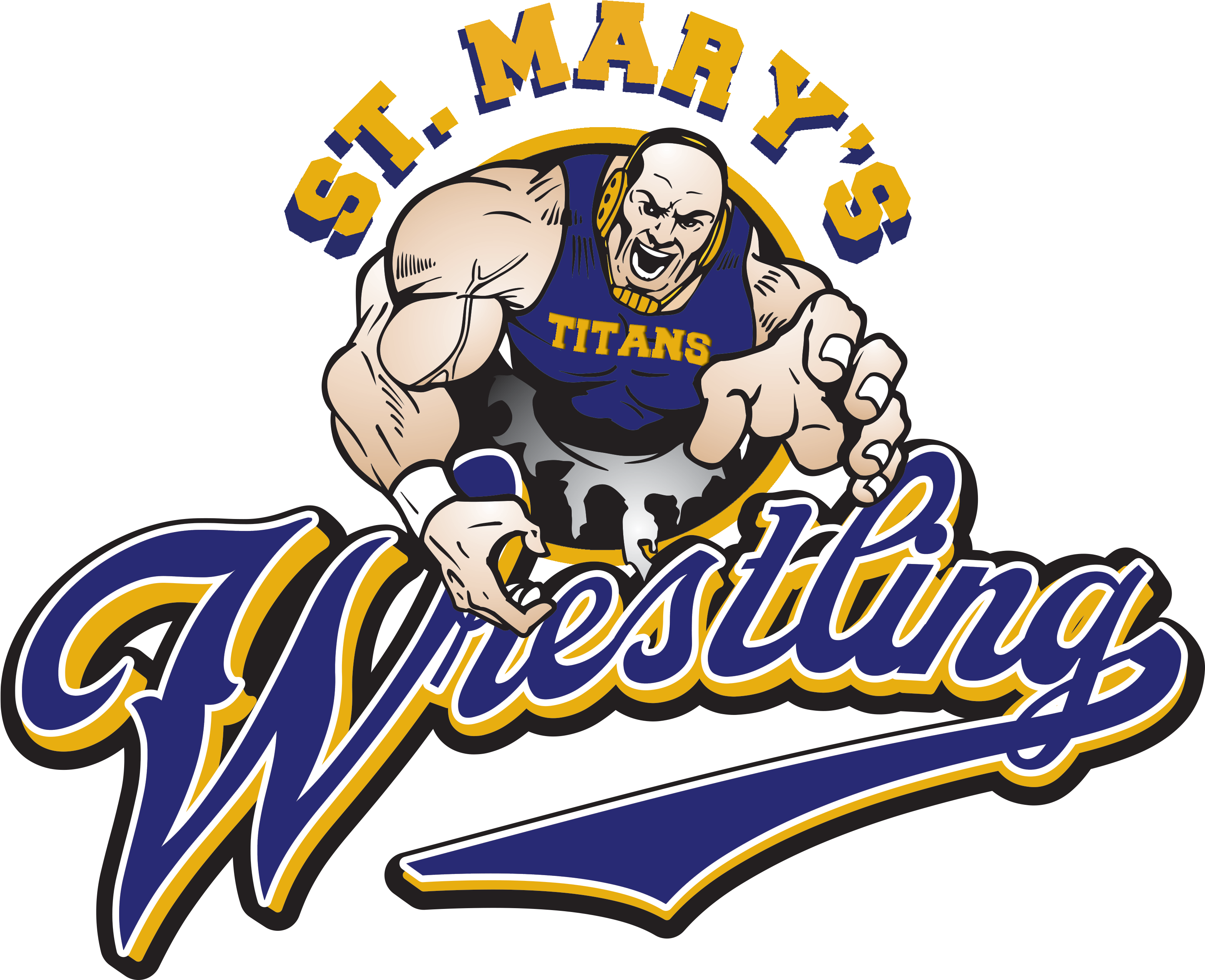 Titans Wrestling (3563x3563), Png Download