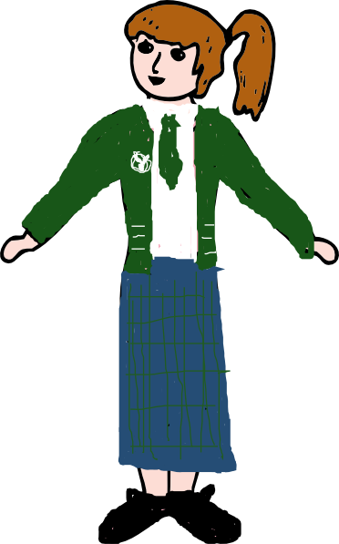 Original Png Clip Art File School Girl Svg Images Downloading (372x597), Png Download