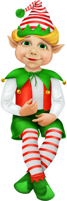 Gifs Tubes De Natal - Father Christmas Elves (315x831), Png Download