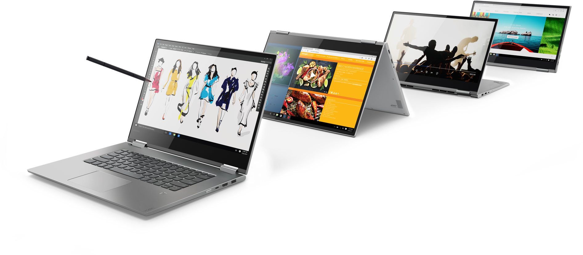 Versatile 13 Inch Lenovo Yoga 730 2 In 1 Convertible - Yoga 530 Png (2000x1126), Png Download
