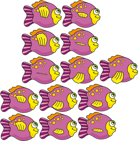 A Sample Spritesheet For A Swimming Fish With 13 Frames - Animated Fish Fish Sprite (551x593), Png Download