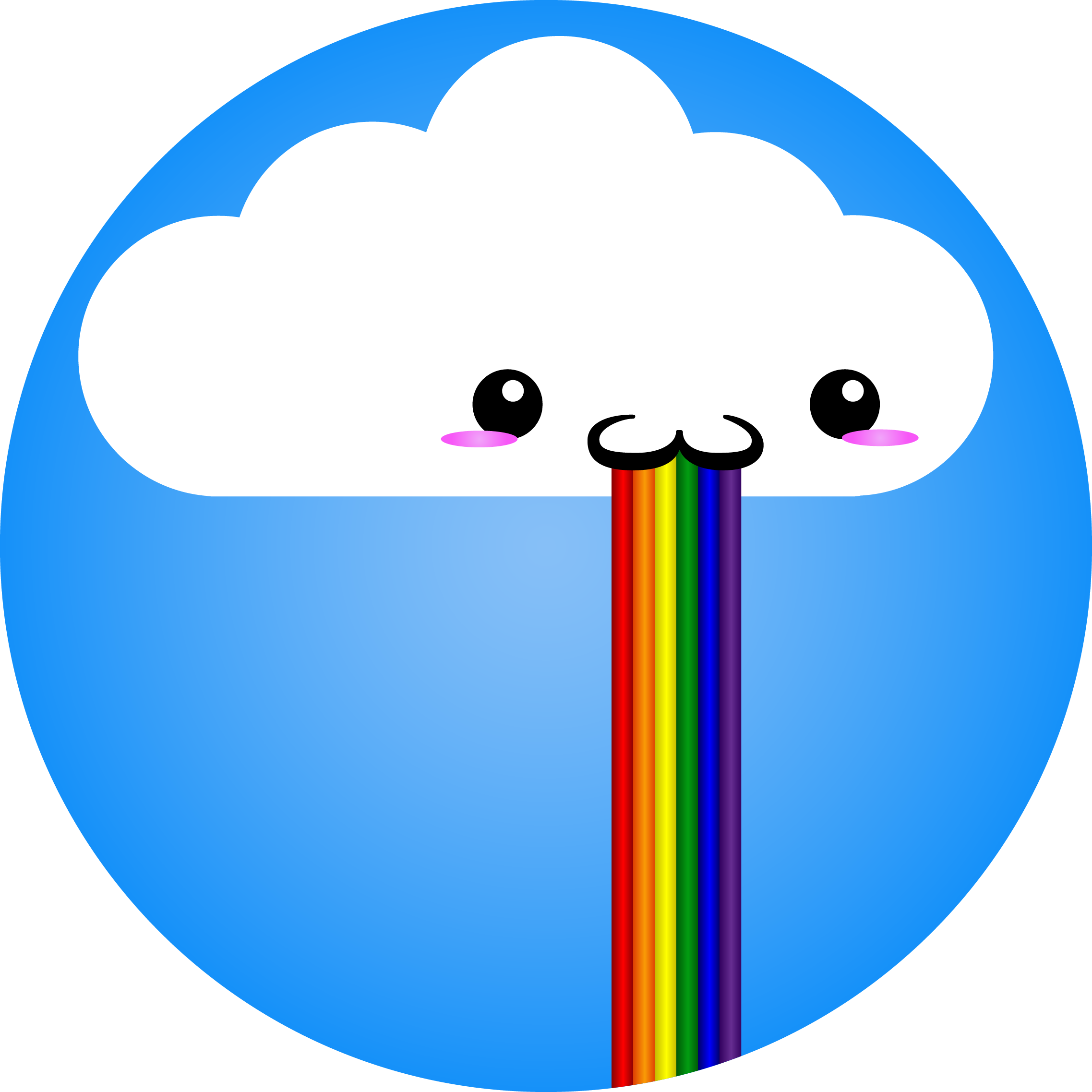 Text Clip Art - Wolke Die Regenbogen Kotzt Zum (2275x2275), Png Download