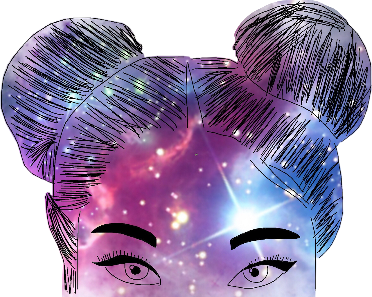 Galaxy Girl (1281x1024), Png Download