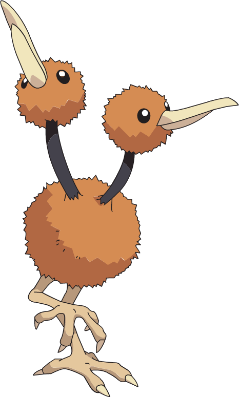 Ostrich Clipart Pokemon - Imagenes De Pokemon Doduo (466x775), Png Download