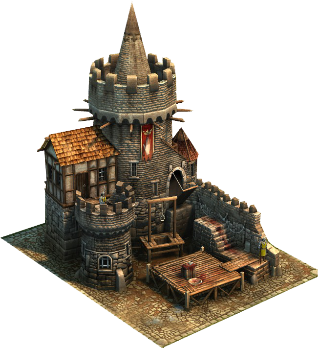 Building Games, Building Art, Fantasy Castle, Fantasy - Medieval Tower Isometric Png (655x725), Png Download