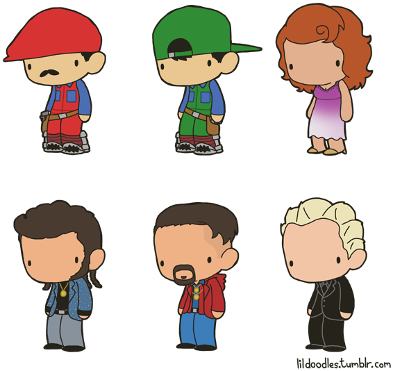 Lil' Super Mario Bros - Cartoon (600x575), Png Download