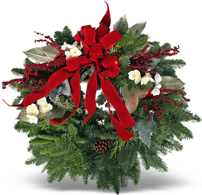 Image - Wreath (420x457), Png Download