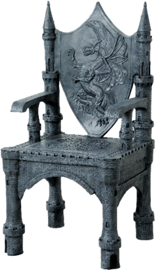 Fantasy Dragon Castle Throne - Castle Chair (555x555), Png Download