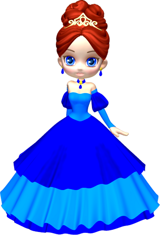 Princess In Blue Poser Png Clipart By Clipartcotttage - Clip Art Princess Png (546x800), Png Download