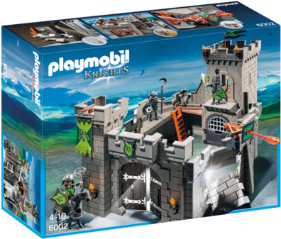Wolf Knights' Castle - 6002 Playmobil (480x336), Png Download