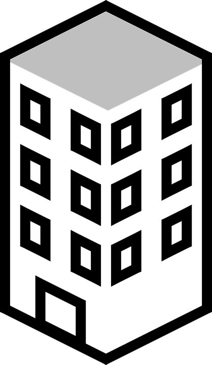 Black And White Construction Clipart 3 By Christopher - Office Building Clip Art (418x720), Png Download