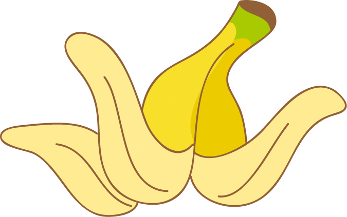 Banana Skin Draw Clipart Png - Banana Peel Clipart Png (675x423), Png Download