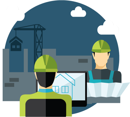 Construction Clipart Building Contractor - Building A Company Clipart (444x400), Png Download