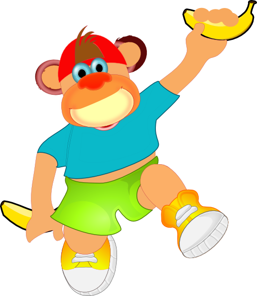 How To Set Use Monkey Holding Banana Svg Vector (516x593), Png Download