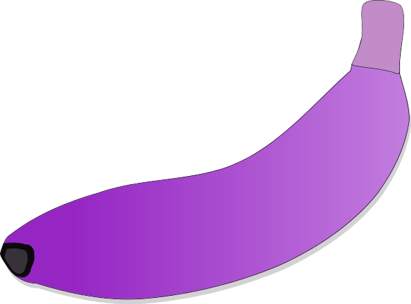 Purple Clipart Banana - Purple Banana Clipart (600x444), Png Download