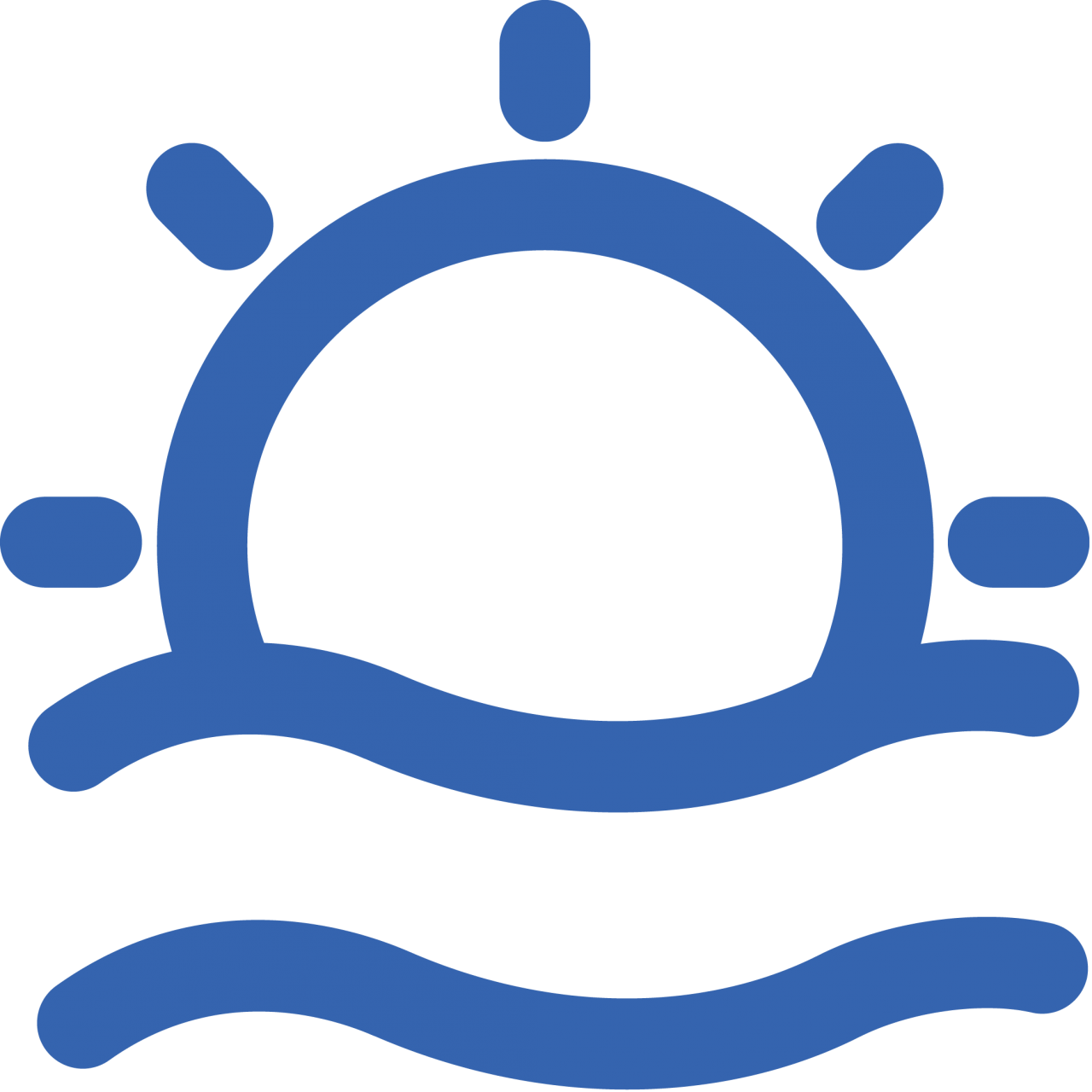 Icon Sun Ocean - Icon (1280x1280), Png Download