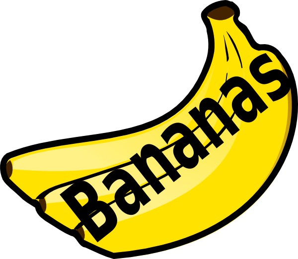 This Free Clipart Png Design Of Bananas With Spelling - Do You Spell Banana (600x522), Png Download