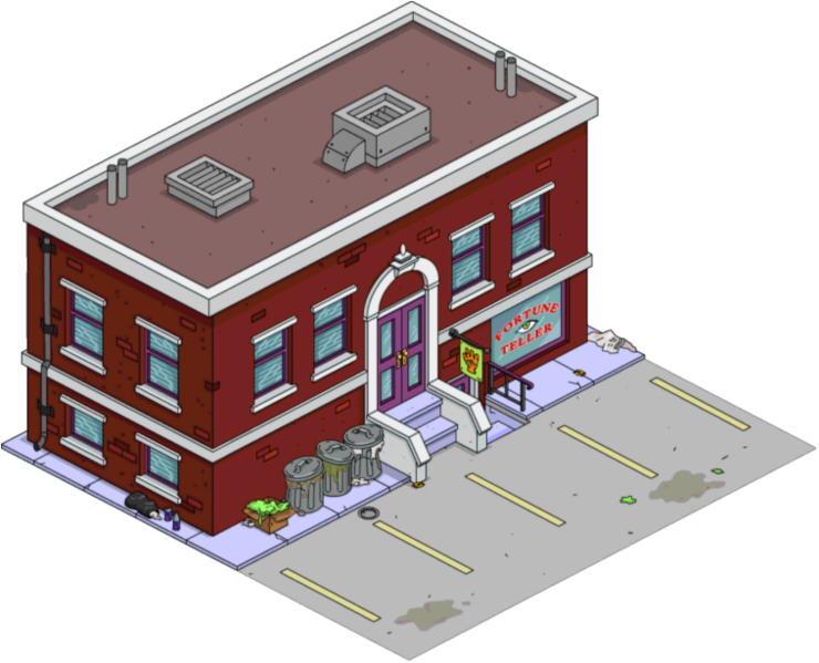 Gypsy Fortune Teller Store Tapped Out - Simpsons Tapped Out Gypsy Fortune Teller Shop (740x599), Png Download
